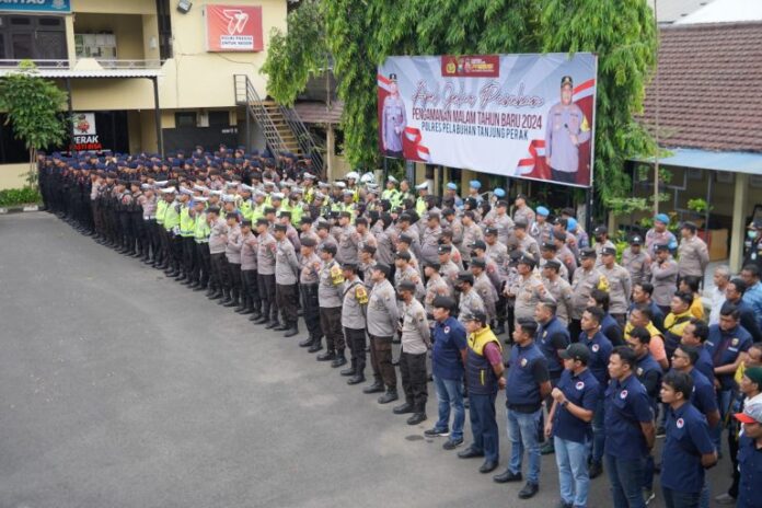 Polres Pelabuhan Tanjung Perak Libatkan 520 Personel Siap Amankan Perayaan Malam Tahun Baru 2024