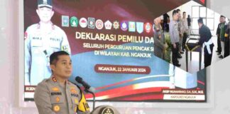 Kelompok Perguruan Silat di Nganjuk Deklarasikan Pemilu Damai