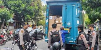 Polres Kediri Kota Pastikan Kantor dan Gudang Logistik KPU Aman