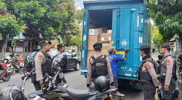 Polres Kediri Kota Pastikan Kantor dan Gudang Logistik KPU Aman