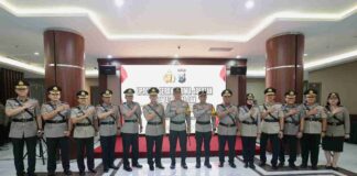 Sejumlah Kapolres dan PJU Resmi Dilantik Kapolda Jatim