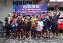 Atlet renang Ponorogo berfoto bersama ketika mengikuti Kejuaraan Renang Antar Sekolah (KRAS) dan Perguruan Tinggi (PT) Seluruh Indonesia di Yogyakarta, 23-25 Februari 2024. Sumber foto : istimewa