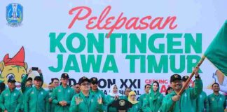 Pj Gubernur Adhy Lepas Kontingen Jatim Menuju PON XXI, Siapkan Bonus untuk Peraih Medali