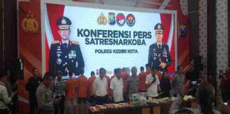 Dua Bulan, Satresnarkoba Polres Kediri Kota Ungkap 10 Kasus