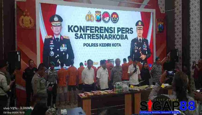 Dua Bulan, Satresnarkoba Polres Kediri Kota Ungkap 10 Kasus