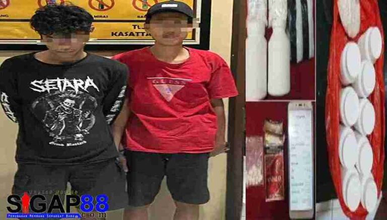 Satresnarkoba Polres Kediri Kota Amankan Dua Tersangka Dan Ribuan Butir Pil Dobel L
