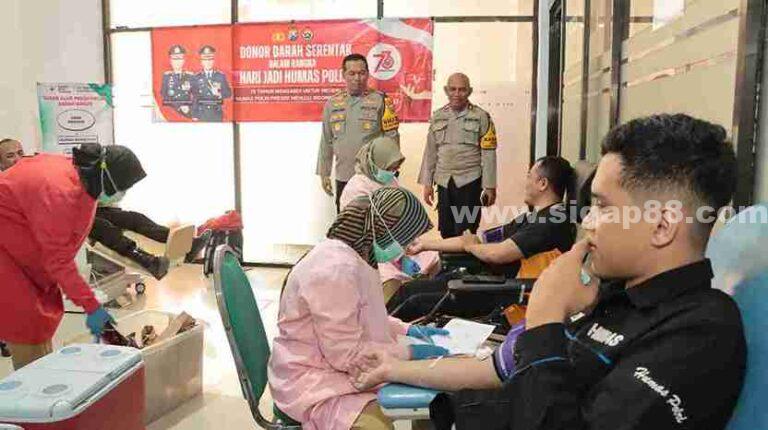Kapolres Nganjuk Beri Apresiasi Kegiatan Donor Darah