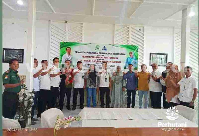 Perhutani Kph Madura Dan Cv Trisada Bangun Perkasa Sumenep Teken Perjanjian Kerjasama Pemanfaatan Aset