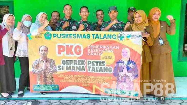 Sinergi, Koramil 0826-05 Larangan Dan Puskesmas Talang Siring Gelar Pemeriksaan Kesehatan Gratis