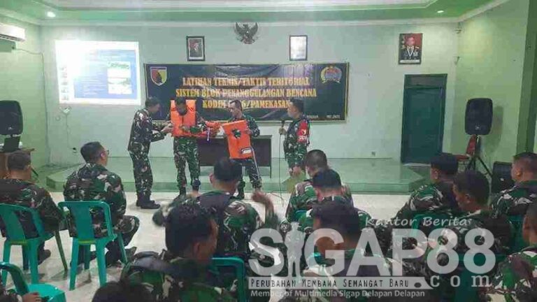 Kodim 0826 Pamekasan Gelar Latihan Teknis Teritorial Sistem Blok Penanggulangan Bencana