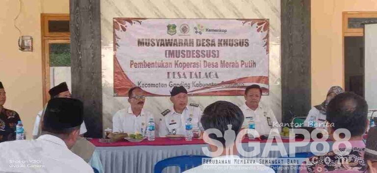 Bentuk Koperasi Desa Merah Putih, Pemdes Talaga Kecamatan Ganding Gelar Musdessus