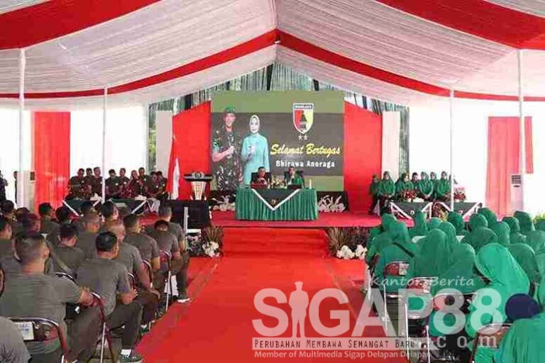 Dandim 0826 Pamekasan Sambut Kunjungan Pangdam V/Brawijaya Di Markas Kodim