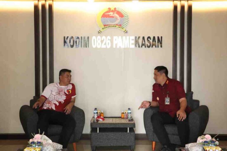Dandim 0826 Terima Kunjungan Silaturahmi Kepala Imigrasi Pamekasan