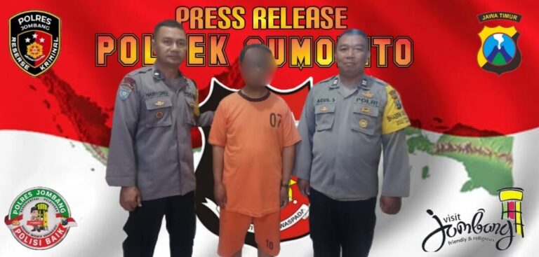 Polsek Sumobito Amankan Pelaku Percobaan Pencurian Kotak Amal Musholla