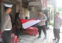 Polres Pasuruan Gelar Gebyar Bendera Merah Putih di Bangil