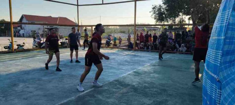 Meriahkan Hut Ri, Satgas Tmmd Ke-125 Kodim 0826 Pamekasan Ikuti Lomba Voli