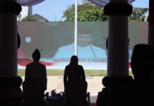 Gubernur Jawa Timur Ikuti Upacara HUT ke-80 RI Secara Virtual di Gedung Negara Grahadi Surabaya