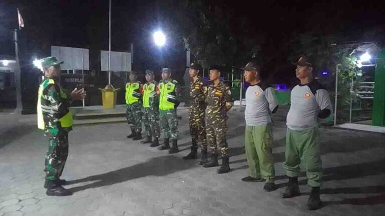 Ciptakan Lingkungan Aman Dan Tentram, Koramil 0826-05 Larangan Gelar Patroli Gabungan