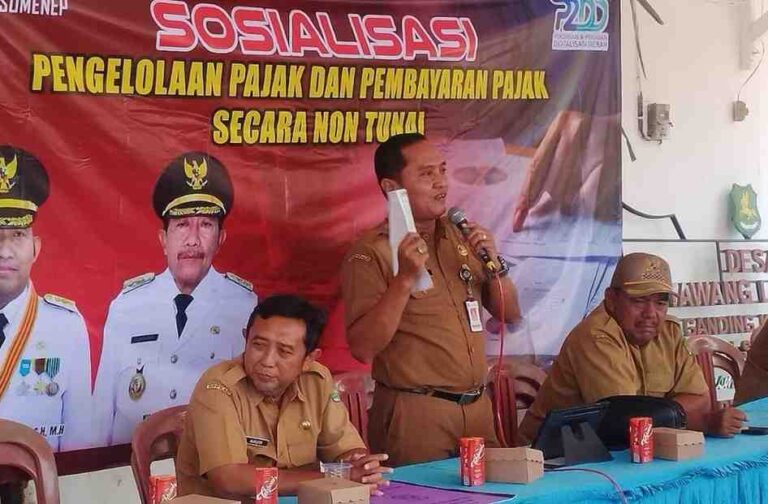 Bapenda Sumenep Sosialisasi Pengelolaan Dan Pembayaran Pajak Secara Non Tunai Di Desa Ketawang Larangan