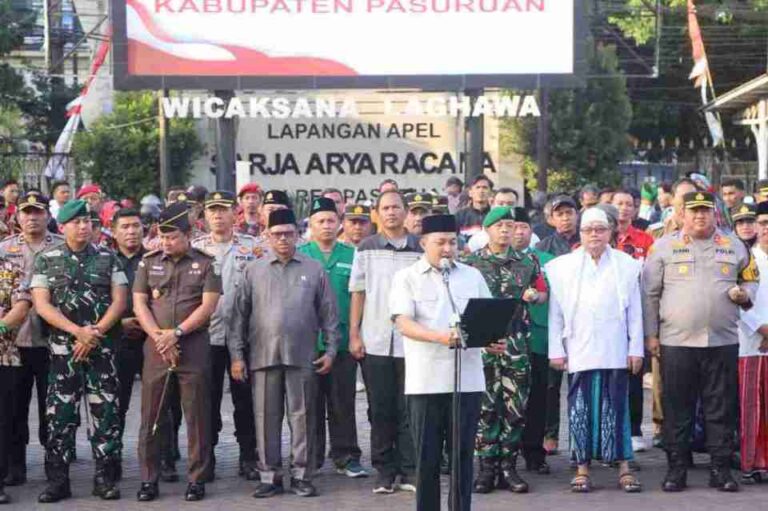 Apel Kebangsaan Dan Doa Bersama, Kapolres Pasuruan: Keamanan Adalah Tanggung Jawab Kita Bersama
