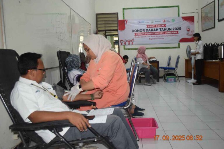 Aksi Sosial Donor Darah, Perhutani Kph Jombang Gandeng Pmi