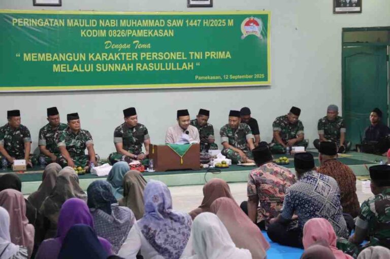 Kodim 0826 Pamekasan Gelar Peringatan Maulid Nabi Muhammad Saw