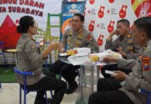 Polrestabes Surabaya Gelar Donor Darah Sambut HUT Humas Polri ke-74
