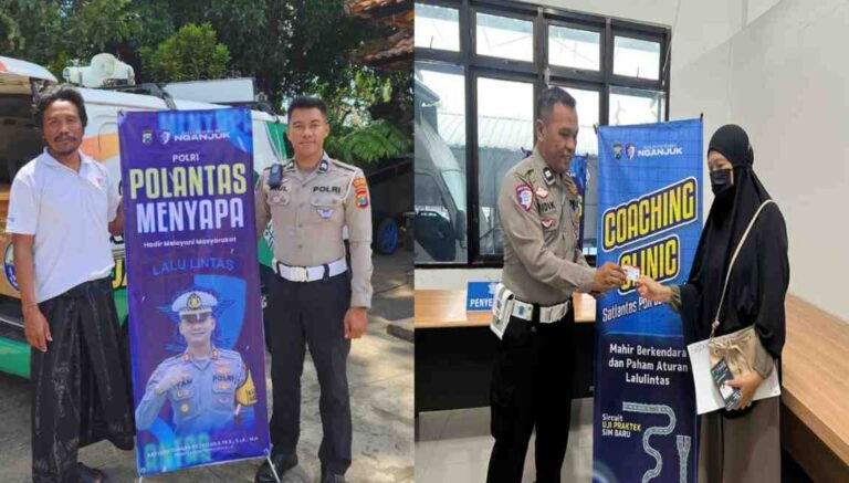 Polres Nganjuk Hadirkan Program Polantas Menyapa