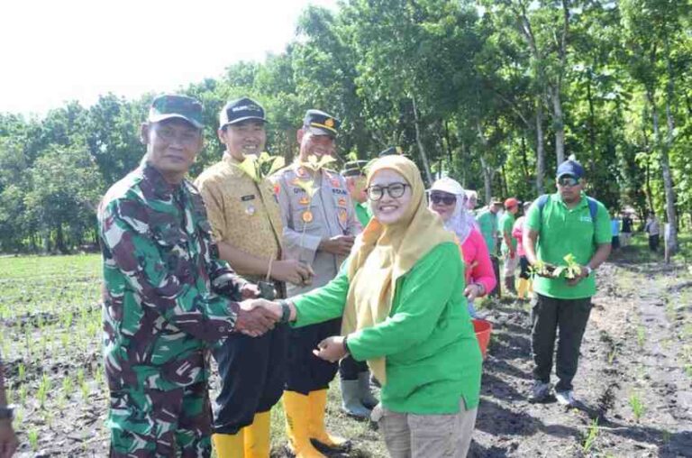 Perhutani Kph Jombang  Bersama Muspika  Tanam Ribuan Bibit Di Sumber Agung Nganjuk