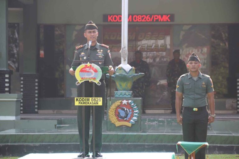 Upacara Bendera, Dandim 0826 Pamekasan Ajak Prajurit Tumbuhkan Nasionalisme Dan Patriotisme