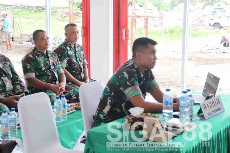Dandim 0826 Pamekasan Ikuti Vidcon Pembangunan Kdkmp Bersama Aster Panglima Tni