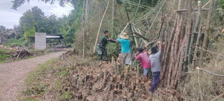 Babinsa Koramil 0826-02 Tlanakan Gelar Karya Bakti Di Desa Mangar