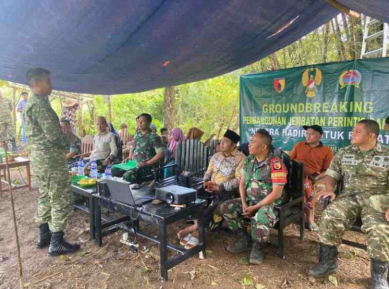 Dandim 0826 Pamekasan Hadiri Groundbreaking Pembangunan Jembatan Perintis Garuda Di Kecamatan Batumarmar