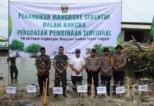 TNI AD Peduli Lingkungan, Dandim 0826 Pamekasan Pimpin Tanam Mangrove