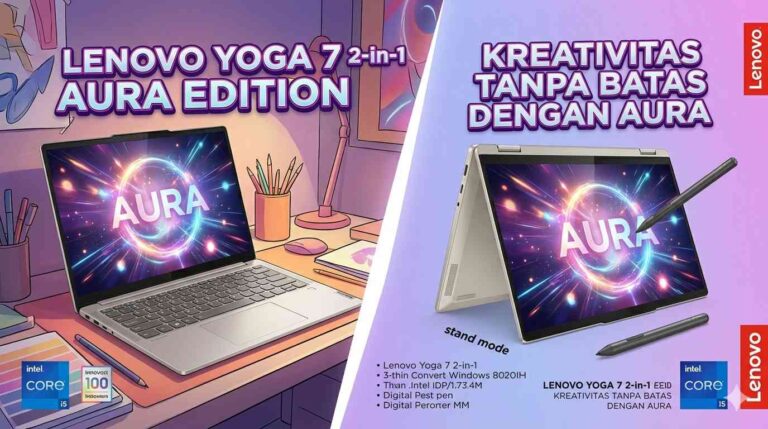 Lenovo Yoga 7 2-In-1 Aura Edition, Laptop Ai Copilot+ Berperforma Tinggi