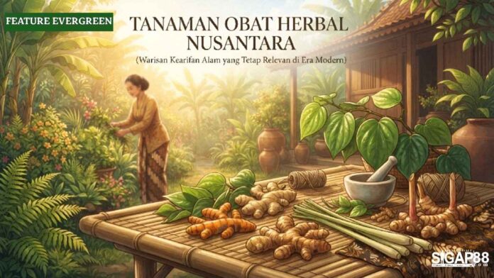 ilustrasi Tanaman Obat Herbal Nusantara