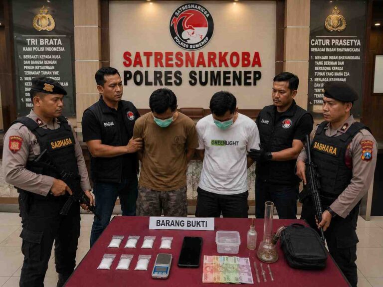 Polres Sumenep Terus Berantas Narkoba, Lokasi Edar Sabu Di Gapura Berhasil Dibongkar
