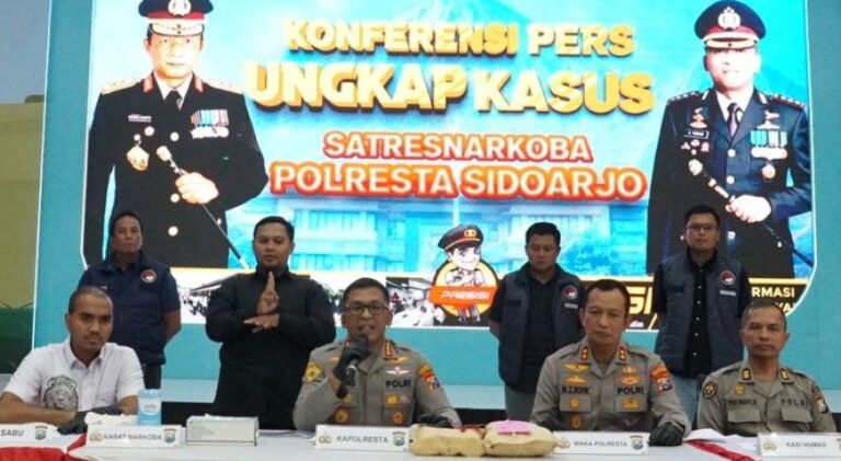 Gagalkan Penyelundupan Narkotika, Polresta Sidoarjo Tangkap Dua Wna Malaysia