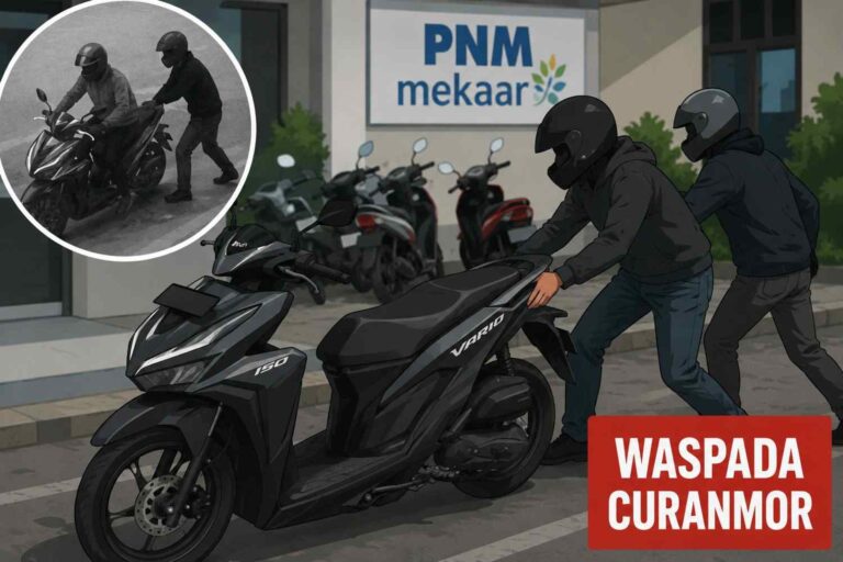 Dua Kali Motor Hilang Di Lokasi Yang Sama, Honda Vario 150 Di Pasuruan Terekam Cctv