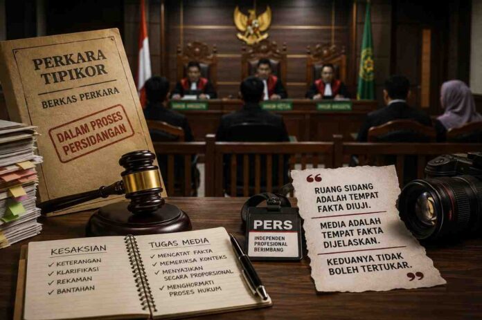 Ruang sidang dan proses pembuktian perkara hukum