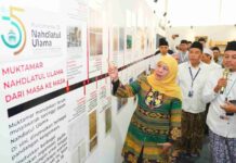 Khofifah Resmikan Pameran Turots Muktamar NU ke-35, Dorong Karya Ulama Nusantara Mendunia