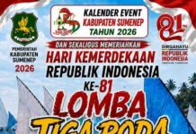 Kalender Event Sumenep, Lomba Tiga Roda Meriahkan HUT Ke-81 RI Lomba perahu layar tradisional Tiga Roda di Kecamatan Sapeken Kabupaten Sumenep.