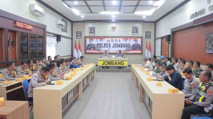Polres Jombang menggelar rapat koordinasi pengamanan Istighotsah Akbar Pra Muktamar NU ke-35
