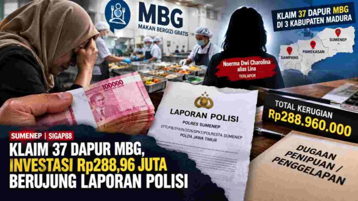 Investasi MBG Sumenep Berujung Laporan Polisi Investasi MBG Rp288,96 juta dan nama Slamet Ariyadi dalam laporan Sumenep