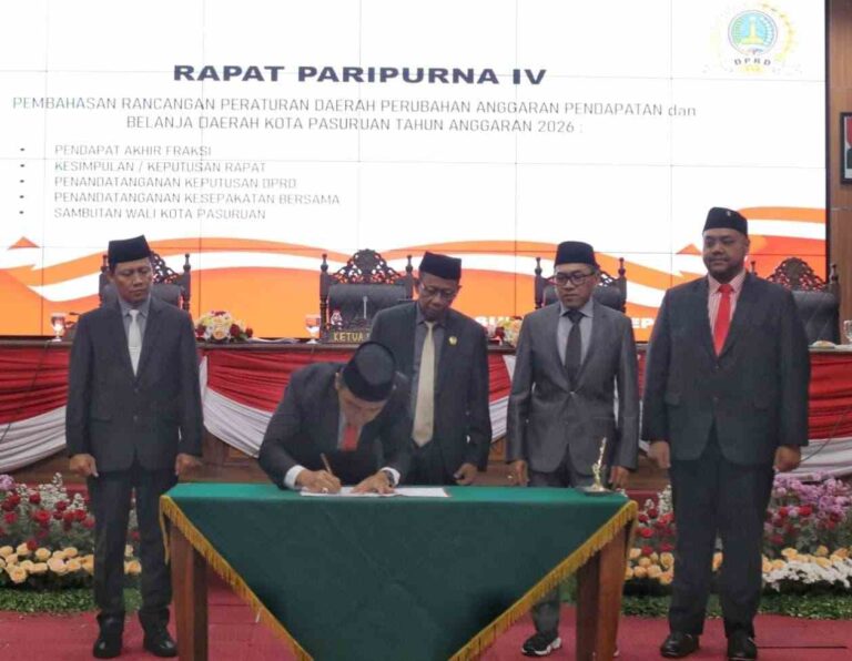 Enam Fraksi Setujui Perubahan Apbd Kota Pasuruan 2026, Pemkot Ditagih Hasil Nyata