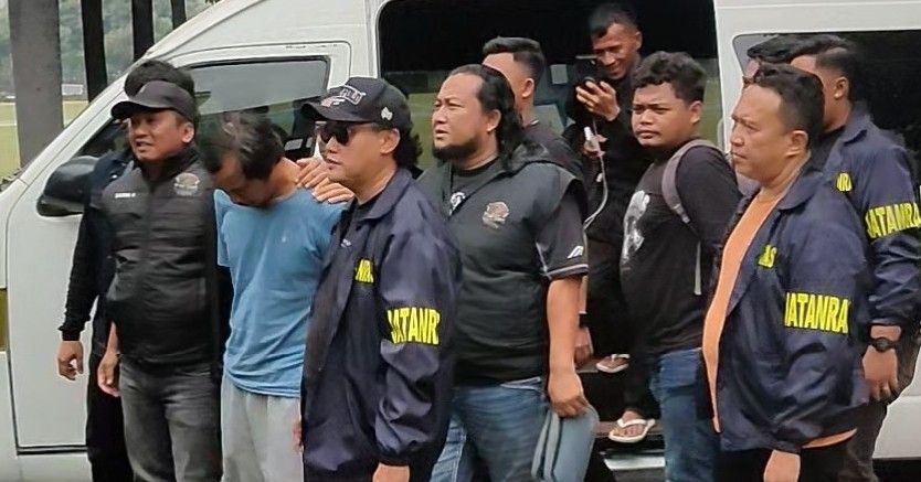 Penangkapan tersangka dugaan pembunuhan ibu dan anak oleh Polda Jatim